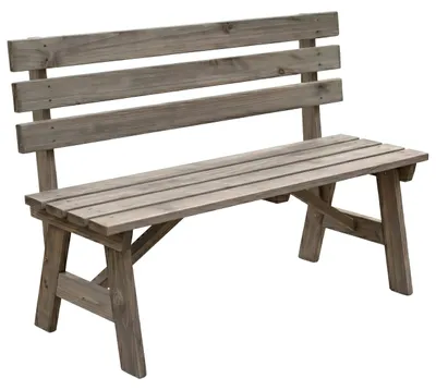 Produktbild von Relaxdays Gartenbank, 2-Sitzer, Terrasse, Balkon, mit Rückenlehne, Tannenholz, HBT: 80 x 116 x 56 cm, Sitzbank, braun