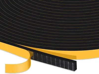 Imagen del producto de Cinta de sellado de espuma autoadhesiva, de 6 mm x 1,5 mm, para puertas y ventanas