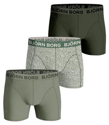 Imagen del producto de Björn Borg: Calzoncillos bóxer de algodón elástico para hombre (pack de 3)