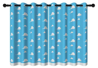 Wolkenvorhang 107x160cm, 2 Paneele, verdunkelnd, Polyester, Ösen