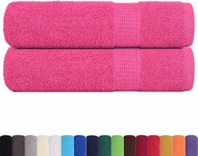 Obrázok produktu pre vidaXL uteráky FROGN 2 ks ružové 50x100 cm 360 g/m²