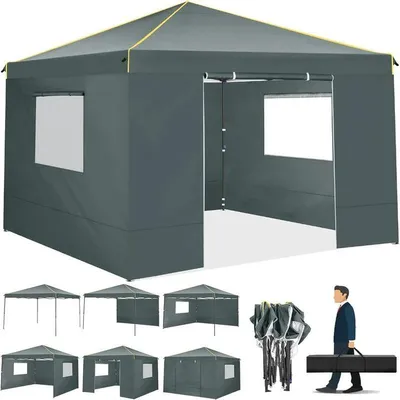 Image de Pavillon, tissu imperméable, montage facile, gris