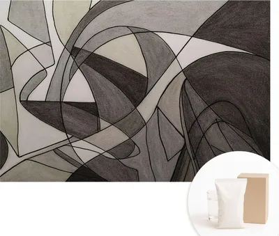 Obrázek produktu pro Samolepicí fototapeta – nástěnné obrazy do obývacího pokoje – 104 x 70 cm – dekorativní fólie na stěny – moderní design pro výzdobu stěn – tapety do interiérů – geometrická abstrakce