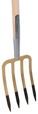 Image de Fourchette à fourcher en bois de frêne, avec 4 dents