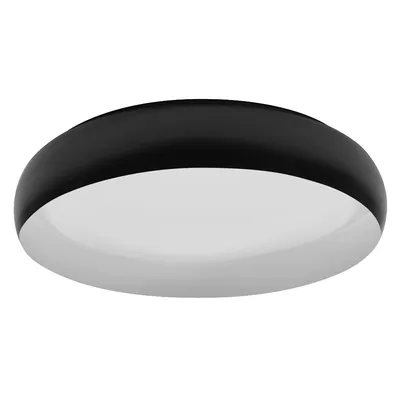 Produktbild von LEDVANCE ORBIS Livia LED-Deckenleuchte mit Metallring, schwarz-weiß, 36W, 2400lm, 3000K, 520mm, 830 freundliches Warmweiß, durch Klicken in 3-Stufen dimmbar, IP20, Montageschrauben und Dübel inklusive