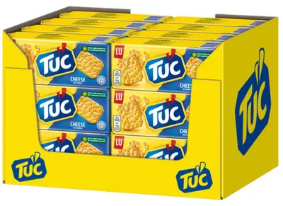 Produktbild von Tuc Cracker Cheese Snack Salzgebäck mit Käse Geschmack 100g 24er Pack