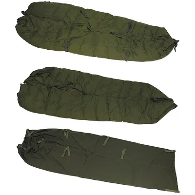 Produktbild von Original Bundeswehr Winter Schlafsack 5-teilig Daunen-Polyester bis -35°C, 190x80x55 cm