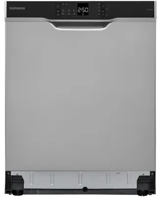 Produktbild von Telefunken Geschirrspüler Unterbau 60 cm, Spülmaschine Silber, 12 Maßgedecke, 6 Programme, AquaStop, 45 dB, GEU6012DI