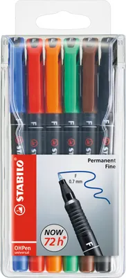 Produktbild von Folienstift - STABILO OHPen universal - permanent fein - 6er Pack - mit 6 verschiedenen Farben