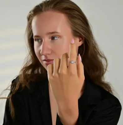 Produktbild von 925/- Echt Silber Ring "Eivor" mit Zirkoniabesatz, 925/rhodiniert