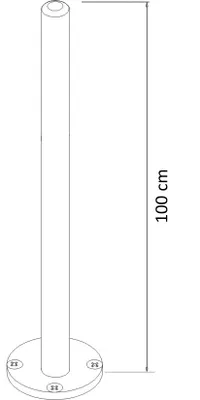 Produktbild von Die NewStar Pol, Modell FPMA-D9POLE, ist eine 100 cm hohe Pol. - Silber