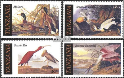 Produktbild von Briefmarken Tansania 1986 Mi 315-318 (kompl.Ausg.) postfrisch John James Audubon