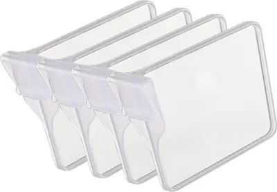 Imagen del producto de 4 unidades de clips retráctiles para separadores de nevera, organizadores extensibles para refrigerador