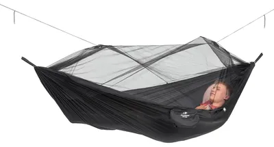 Zdjęcie produktu dla AMAZONAS Moskito-Traveller EXTREME, Hamak wiszący, 200 kg, 1 os., Nylon, Czarny, 2950 mm