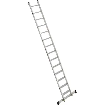 Produktbild von Euroline Premium 30174 Alu Stufenanlegeleiter mit integriertem Anlegegummi 14 Stufen
