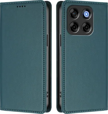Produktbild von Handyhülle für ZTE Blade V70/nubia V70, Kunstleder Klapphülle Stoßfeste Magnetische Hülle mit Ständer Grün
