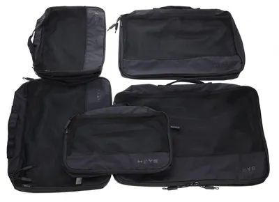 Produktbild von HEYS Kleidersack EcoTex Packing Cubes Set 5pc Black schwarz