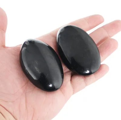 Image de Lot de 2 pierres de tourmaline noire