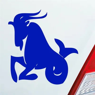 Produktbild von Auto Aufkleber Sternzeichen Steinbock PKW Car KFZ Roller 9,5x10 cm Dunkelblau Sticker Heckscheibenaufkleber