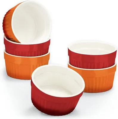 Produktbild von Ragoutschale – Ofenfeste Förmchen in Orange – Crème-brûlée-Schale – Dessertschale mit je 185 ml Inhalt