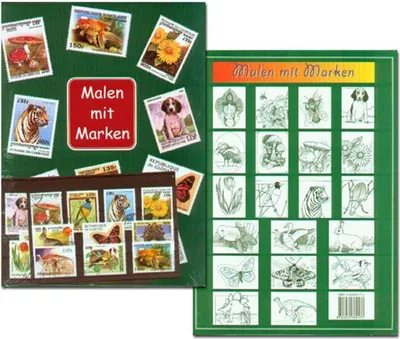 Produktbild von Malen mit Marken - Aus- / Malbuch für Kinder