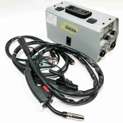 Produktbild von Fülldraht Schweißgerät ohne Gas SSIMDER 140A 2 in 1 MIG MMA/E-Hand Schweißgerät mit 1KG Fülldraht, Elektroden Schweißgerät mit Elektrodenhalter, IGBT Inverter MIG Schweißgerät
