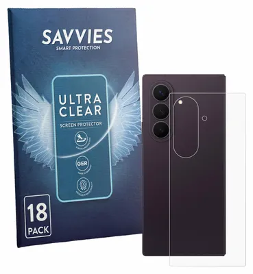 Produktbild von 18x Für Samsung Galaxy Z Fold 8 Ultra (Rückseite) Schutzfolie Savvies Displayschutz Display Schutz Folie Klar Transparent