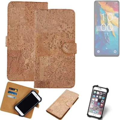Produktbild von K-S-Trade Hülle kompatibel mit TCL 50 NXTPAPER 5G  Kork Handyhülle Cover  Schutzhülle TPU Case Bumper in Hellbraun, (1x)