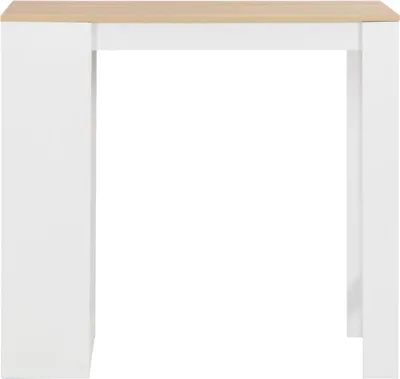 Obrázek produktu pro vidaXL Barový stůl s policí bílý 110x50x103 cm