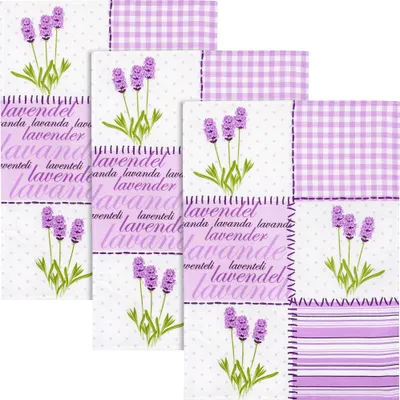 Produktbild von Kracht Geschirrtuch 3er-Pack Lavendel 50x70 cm