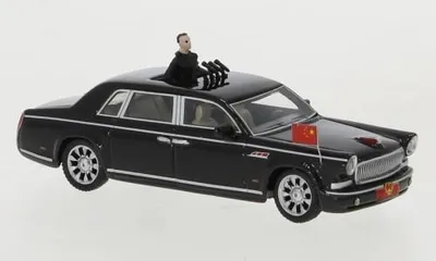 Produktbild von BoS-Models BOS87796 - 1/87 Hongqi L9, schwarz, mit Figur, 2017 - Neu