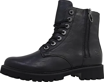 Immagine prodotto di Scarpe e stivali da donna Remonte, stivali con lacci, colore nero, per il tempo libero