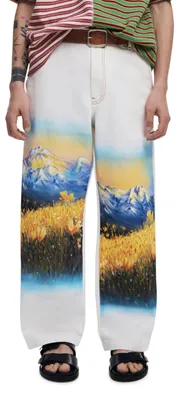 Productafbeelding van Desigual broek, model "Painted", kleur: wit, maat: 38