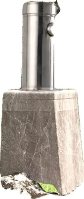 Productafbeelding van Waterpomp, roestvrij staal, 8,9 cm hoog, 32 mm binnendiameter, handbediening, geschikt voor verschillende niet-corrosieve vloeistoffen