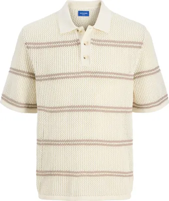 Produktbild von JACK & JONES Feinstrick Poloshirt mit Streifenmuster und Knöpfen Größe: XXL