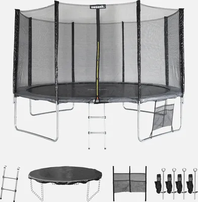 Immagine prodotto di Trampolino 400cm con pacchetto di accessori, Grigio