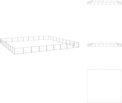 Obrázek produktu pro vidaXL Stříbrná psí bouda 81 m² ocel - Psí boudy a výběhy