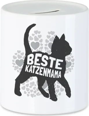 Produktbild von Beste Katzenmama Spardose Katzen-Mama Geschenk Katzenliebhaber Katzenbesitzer Katzen Kätzchen