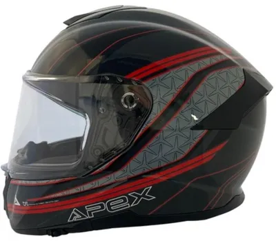 Obrázok produktu pre Prilba APEX FT300 Vienna, čierna/sivá/červená, L (59/60)