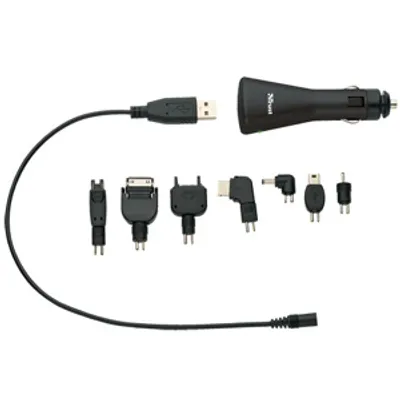Produktbild von Trust Universal Car Charger PW-2998p, Schwarz, 5 V, 1 A, USB, 230 mm, 140 mm
