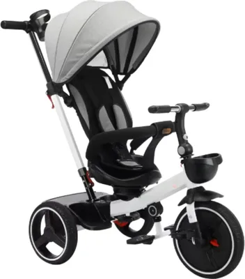 Produktbild von Baby-Dreiräder Fioren 6-in-1 – Für Kinder – Lauflern- & Schiebefahrrad – Baby- & Kleinkindfahrrad – Grau – 6 Monate bis 5 Jahre