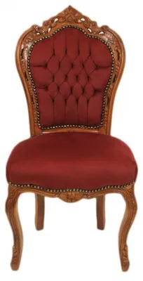 Produktbild von Casa Padrino Barock Esszimmer Stuhl Bordeaux / Braun - Antik Möbel