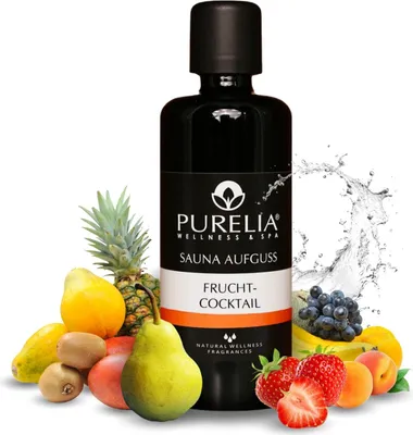 Produktbild von PURELIA Saunaaufguss Konzentrat Frucht-Cocktail 100 ml natürlicher Sauna-aufguss - reine ätherische Öle