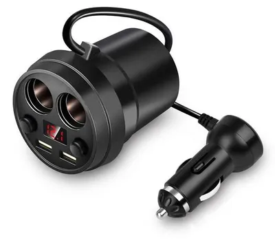 Produktbild von Auto-Wechselrichter - Doppel USB Autoladegerät - Adapterausgang für den Anschluss - Für Telefon und Tablet - Vemera