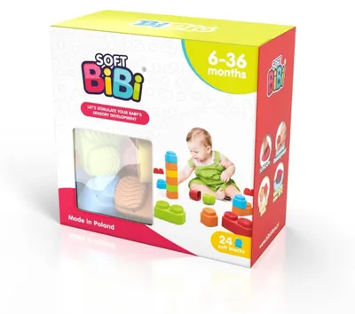 Zdjęcie produktu dla Klocki konstrukcyjne Soft BiBi 24 elementy