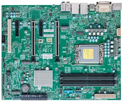 Immagine prodotto di Supermicro X13SAE - Scheda madre - ATX - Presa LGA1700 - Chipset W680 - USB 3.2 Gen 1, USB 3.2 Gen 2, USB-C Gen 2x2 - LAN Gigabit, LAN 2.5 Gigabit - Grafica integrata (CPU necessaria)