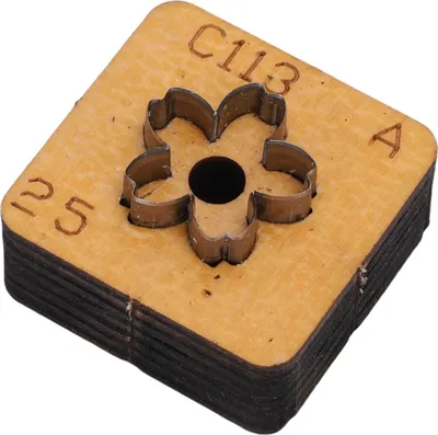 Zdjęcie produktu dla Wykrojnik do skóry w kształcie kwiatu Metalowy wykrojnik do wyrobów skórzanych Narzędzie do wykrawania C113 A 25 mm / 0,98 cala