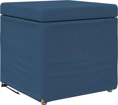 Produktbild von vidaXL Hocker Blau 41 x 41 x 40 cm Stoff und Pressholz