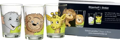 Produktbild von Ritzenhoff & Breker Trinkglas AFRIKATIERE 3er Set aus Glas