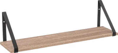 Zdjęcie produktu dla Półka ścienna z metalowymi uchwytami ALIAJ, 58 x 15 x 16 cm